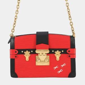 Pre Owned Louis Vuitton Trunk Clutch Red Epi Leather