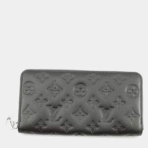 مملوكة مسبقًا Louis Vuitton Zippy Wallet Anthracite Lamb Leather/Monogram Pattern