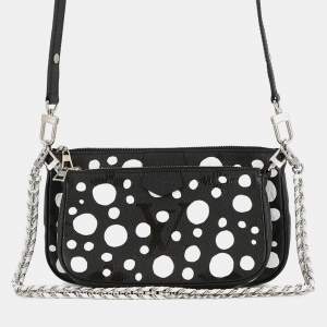 مملوكة مسبقًا Louis Vuitton Lv X Yk Multi Pochette Accessoires Noir Monogram Empreinte Leather Infinity Dot
