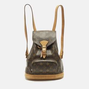 Pre Owned Louis Vuitton Montsouris MM Monogram Canvas and Leather Backpack