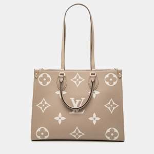 مملوكة مسبقًا Louis Vuitton Brown Bicolor Monogram Empreinte Giant Onthego MM