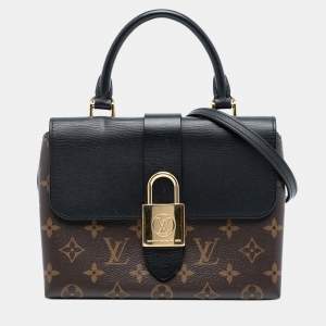 Pre Owned Louis Vuitton Black Brown Monogram Locky BB