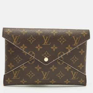 Pre Owned Louis Vuitton Kirigami Pochette Monogram Canvas Set Pouch