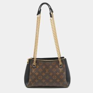 Pre Owned Louis Vuitton Surene BB Black Monogram Canvas and Leather Bag