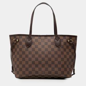 Pre Owned Louis Vuitton Brown Damier Ebene Neverfull PM