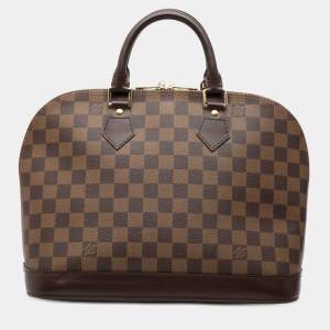 مملوكة مسبقًا Louis Vuitton Brown Damier Ebene Alma PM