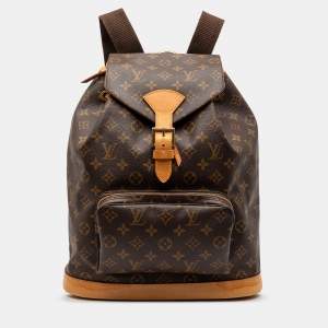 Pre Owned Louis Vuitton Brown Monogram Montsouris GM