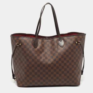 Pre Owned Louis Vuitton Neverfull GM Damier Ebene Canvas Bag