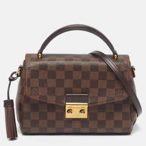 Pre Owned Louis Vuitton Croisette Damier Ebene Canvas Bag