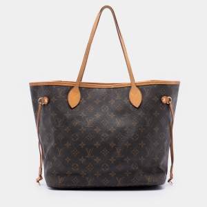 مملوكة مسبقًا Louis Vuitton Brown Monogram Neverfull MM