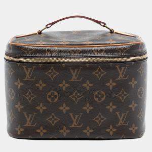 مملوكة مسبقًا علبة مكياج "فانيتي" لوي فيتون بني مونوجرام نايس بي بي