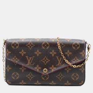 Pre Owned Louis Vuitton Brown Monogram Pochette Felicie