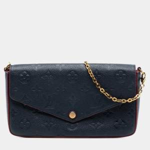 مملوكة مسبقًا Louis Vuitton Blue Monogram Empreinte Pochette Felicie