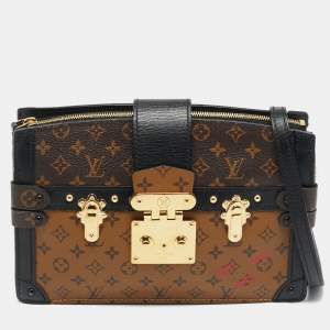 Pre Owned Louis Vuitton Trunk Monogram Reverse Canvas Clutch