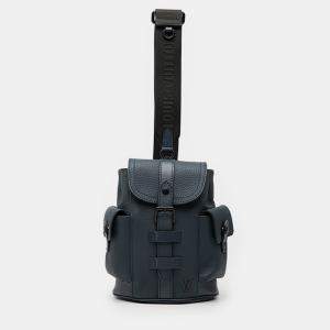 مملوكة مسبقًا Louis Vuitton Blue Taurillon Christopher XS