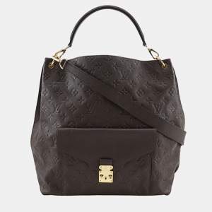Pre Owned Louis Vuitton Brown Monogram Empreinte Metis Hobo