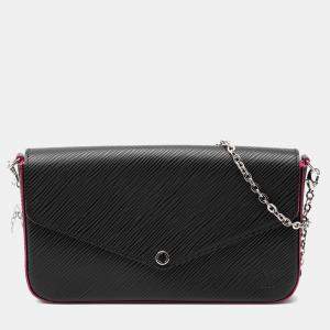 Pre Owned Louis Vuitton Black Epi Pochette Felicie