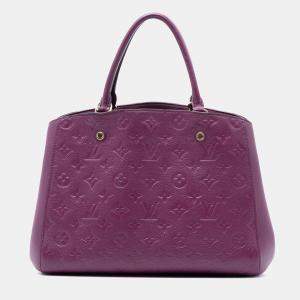 Pre Owned Louis Vuitton Purple Monogram Empreinte Montaigne MM