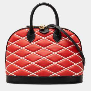 Pre Owned Louis Vuitton Black Red Alma Malletage PM