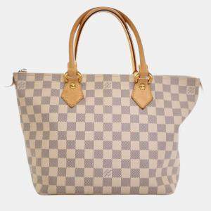 Pre Owned Louis Vuitton White Damier Azur Saleya PM