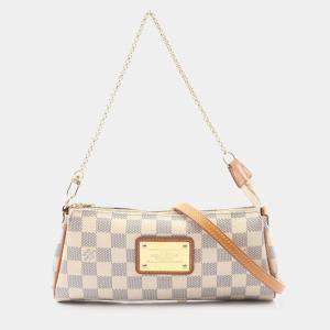 Pre Owned Louis Vuitton White Damier Azur Eva