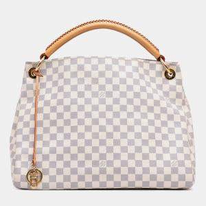 Pre Owned Louis Vuitton White Damier Azur Artsy MM