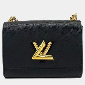 Pre Owned Louis Vuitton Black Leather Epi Twist MM