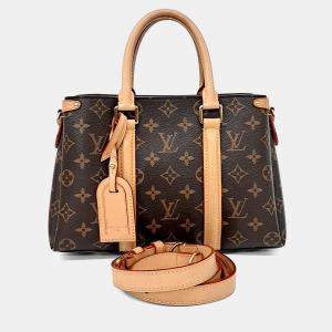 Pre Owned Louis Vuitton Brown Coated Canvas and Leather Monogram Soufflé BB