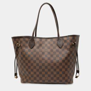 Pre Owned Louis Vuitton Brown Damier Ebene Neverfull MM