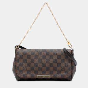 Pre Owned Louis Vuitton Brown Damier Ebene Favorite MM