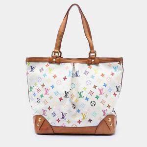 Pre Owned Louis Vuitton White Monogram Multicolore Sharleen MM