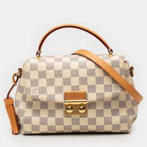 Pre Owned Louis Vuitton White Damier Azur Croisette