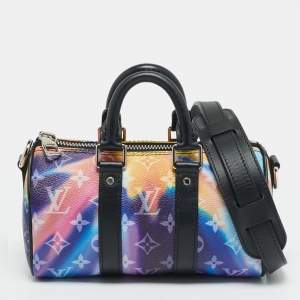Pre Owned Louis Vuitton Keepall Bandouliere XS Limited Edition Monogram Sunset Canvas Satchel