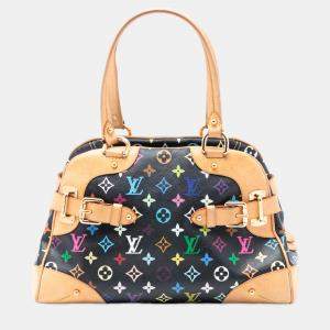 Pre Owned Louis Vuitton Black Monogram Multicolore Claudia
