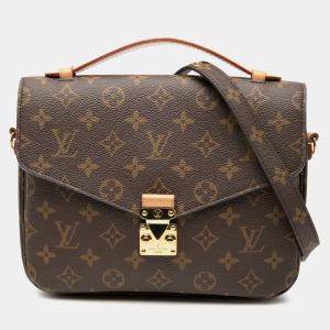 Pre Owned Louis Vuitton Brown Monogram Pochette Metis