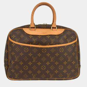 مملوكة مسبقًا Louis Vuitton Brown Monogram Coated Canvas, Leather Deauville Bowling Vanity Handbag