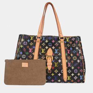 مملوكة مسبقًا Louis Vuitton Black Monogram Multicolor Aurelia GM Tote Bag