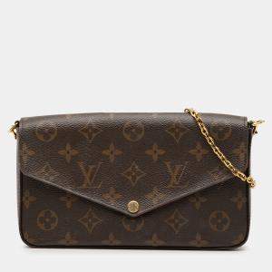 Pre Owned Louis Vuitton Brown Monogram Pochette Felicie