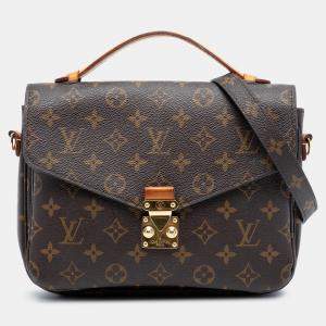 مملوكة مسبقًا Louis Vuitton Brown Monogram Pochette Metis