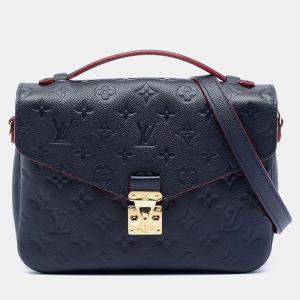 مملوكة مسبقًا Louis Vuitton Blue Monogram Empreinte Pochette Metis