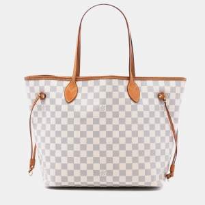 مملوكة مسبقًا حقيبة لويس فيتون دامييه أزور نيفرفول متوسط الحجم الأبيض