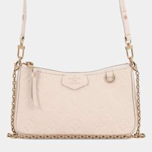 مملوكة مسبقًا Louis Vuitton White Monogram Empreinte Easy Pouch On Strap