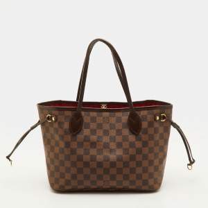 مملوكة مسبقًا Louis Vuitton Neverfull PM Damier Ebene Canvas Bag