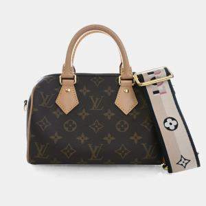 مملوكة مسبقًا حقيبة لوي فيتون مونوغرام براون قماش مطلي سبيدي باندولير 20