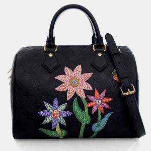Pre Owned Louis Vuitton x Yayoi Kusama Monogram Empreinte Speedy Bandouliere 25