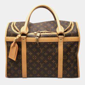 Pre Owned Louis Vuitton Brown Monogram Sac Chien Pet Carrier 40