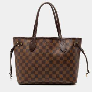 Pre Owned Louis Vuitton Brown Damier Ebene Neverfull PM