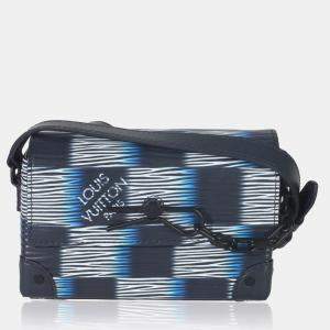 مملوكة مسبقًا محفظة لويس فيتون قابلة للارتداء أبيض/أزرق دايمير باش إبي ستيمر