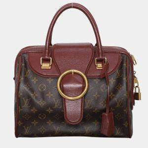 Pre Owned Louis Vuitton Limited Edition Bordeaux Monogram Golden Arrow Speedy Handbag
