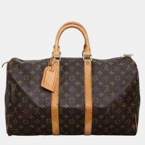 مملوكة مسبقًا Louis Vuitton Monogram Keepall 45 Bag